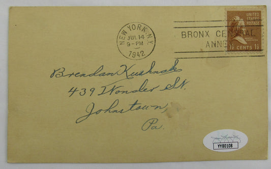 5 Yankees Hall of Famers & Greats Signed Auto Autograph 5.5x3.5 Index Card JSA LOA YY80108