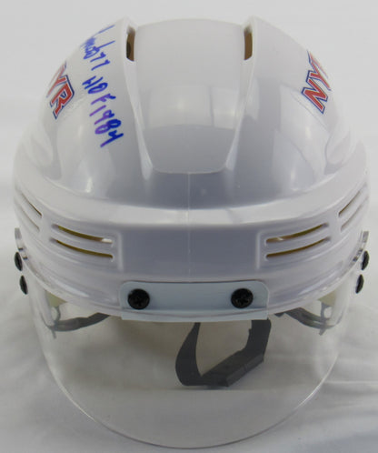 Phil Esposito Signed Auto Autograph Rangers Mini Helmet w/ HOF Insc JSA Certified