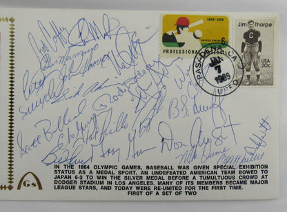 1984 Olympic Baseball Team USA 21 Signed 4x9 Auto Autograph Envelope JSA LOA YY80118