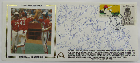1984 Olympic Baseball Team USA 21 Signed 4x9 Auto Autograph Envelope JSA LOA YY80117