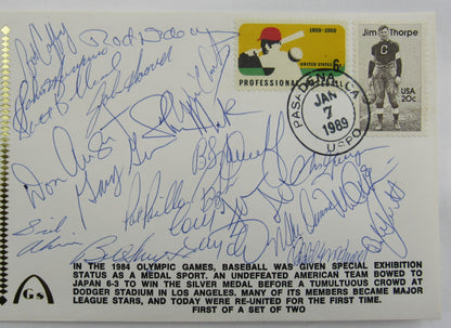 1984 Olympic Baseball Team USA 21 Signed 4x9 Auto Autograph Envelope JSA LOA YY80117