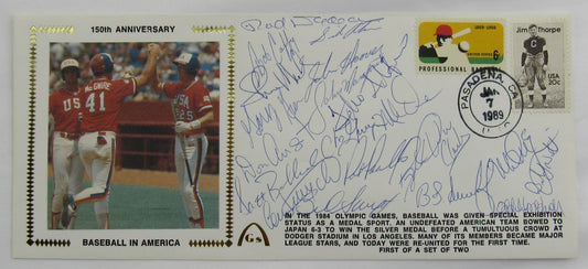 1984 Olympic Baseball Team USA 21 Signed 4x9 Auto Autograph Envelope JSA LOA YY80116