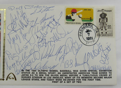 1984 Olympic Baseball Team USA 21 Signed 4x9 Auto Autograph Envelope JSA LOA YY80116