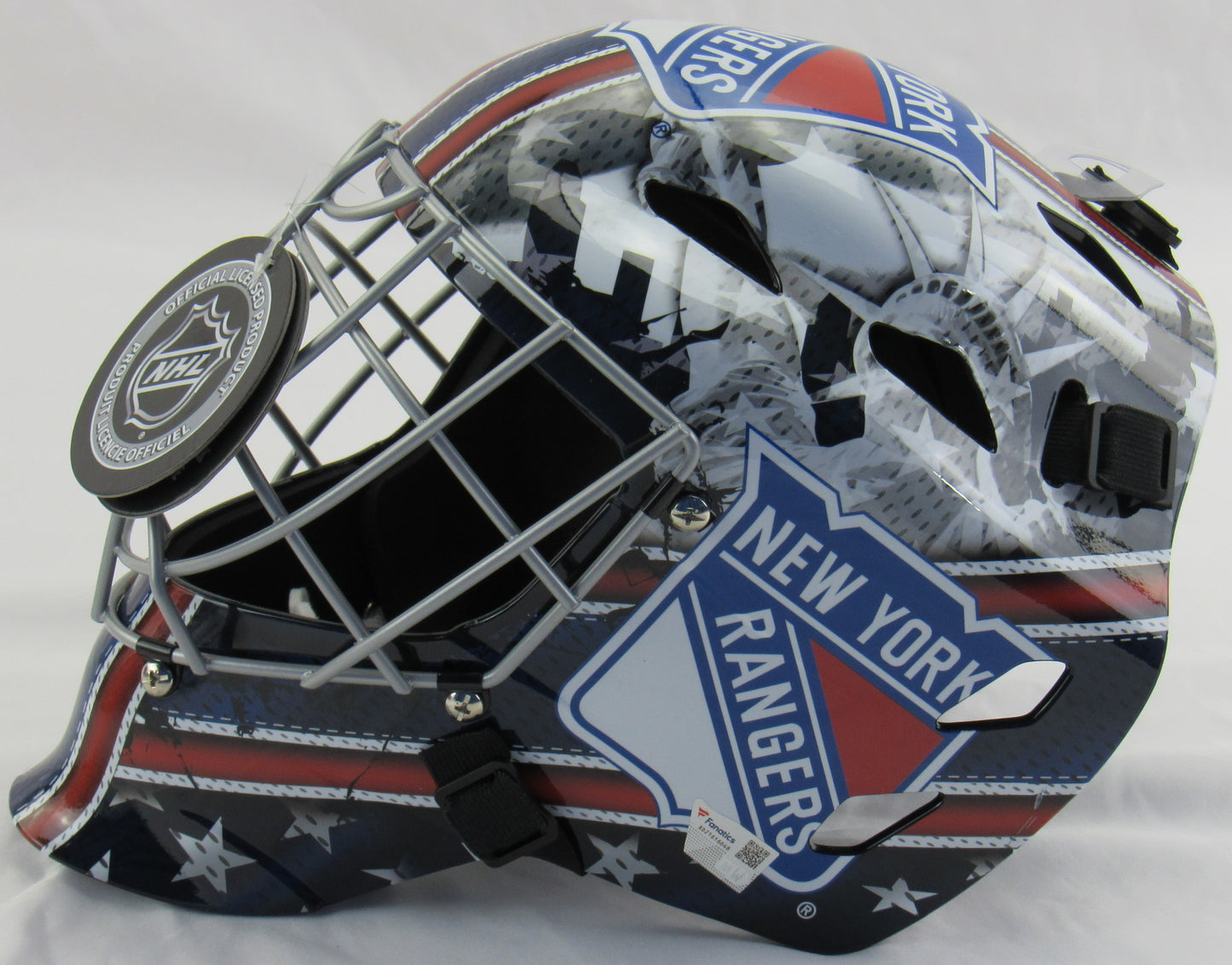 Mike Richter Henrik Lundqvist Igor Shesterkin Signed Auto Autograph Rangers Goalie Helmet Fanatics Hologram