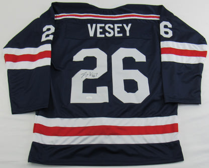 Jimmy Vesey Signed Auto Autograph Replica Rangers Jersey JSA Certified