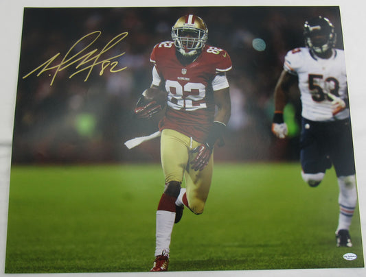 Mario Manningham Signed Auto Autograph 16x20 Photo Leaf Hologram