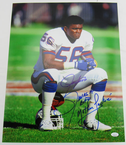 Lawrence Taylor Signed Auto Autograph 16x20 Photo w/ Insc JSA Witness WB041265