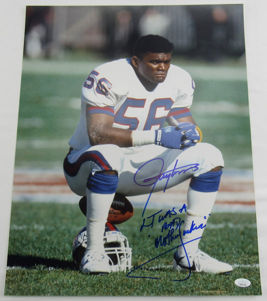 Lawrence Taylor Signed Auto Autograph 16x20 Photo w/ Insc JSA Witness WB041283