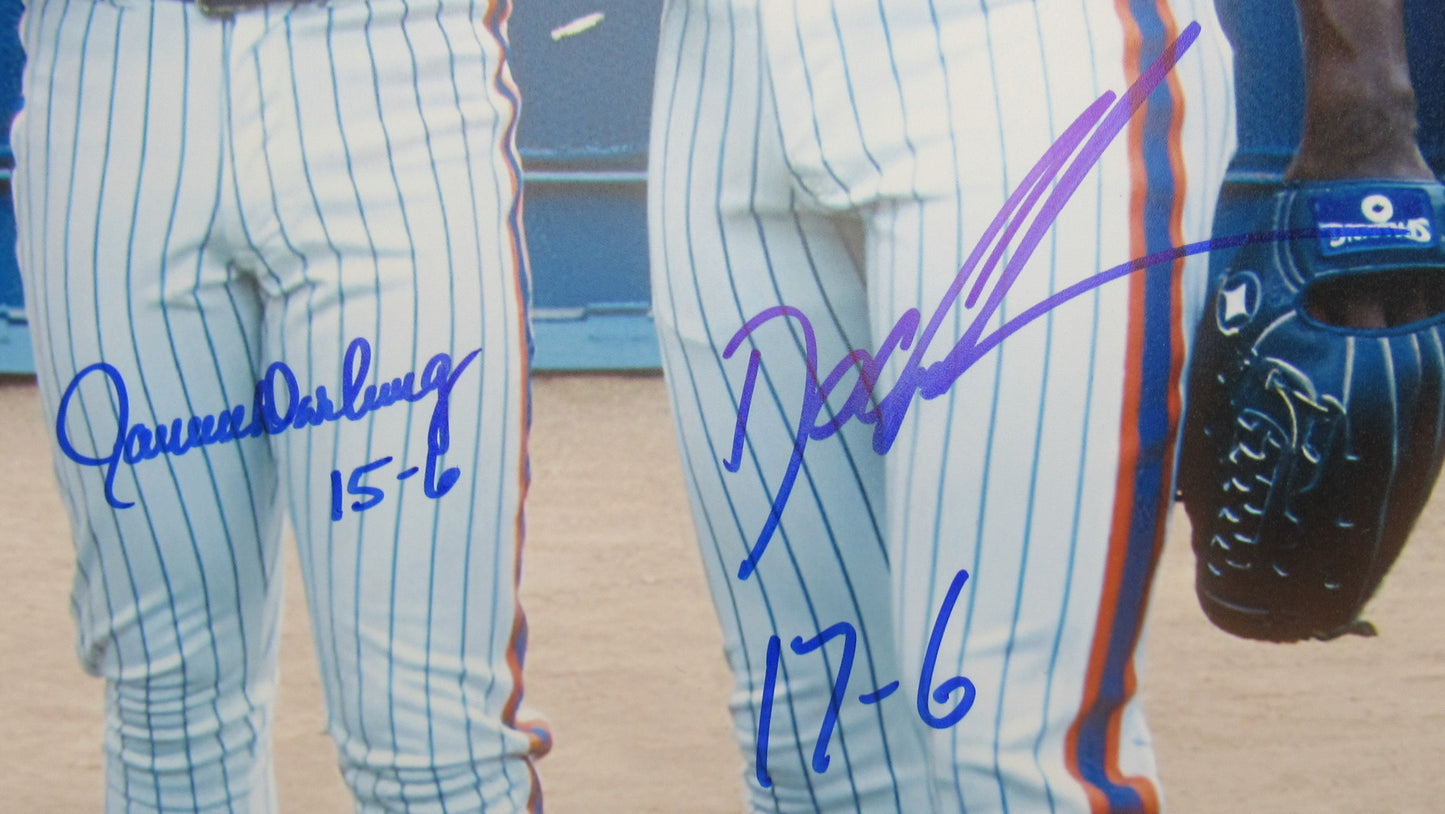 1986 Mets Rotation Signed 16x20 Photo Gooden Ojeda Darling Fernandez JSA Witness COA VI