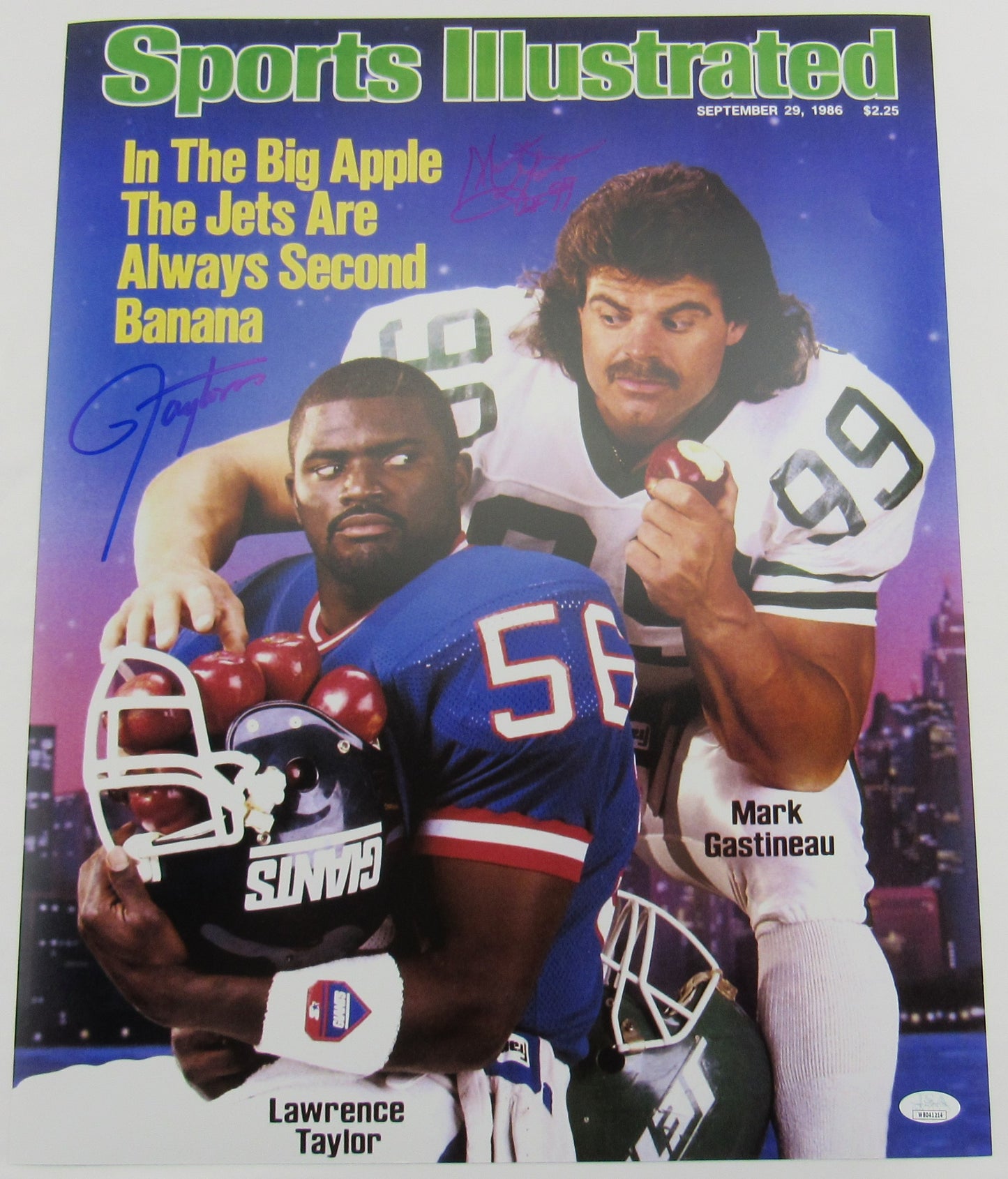 Lawrence Taylor Mark Gastineau Signed Auto Autograph 16x20 Photo JSA Witness COA