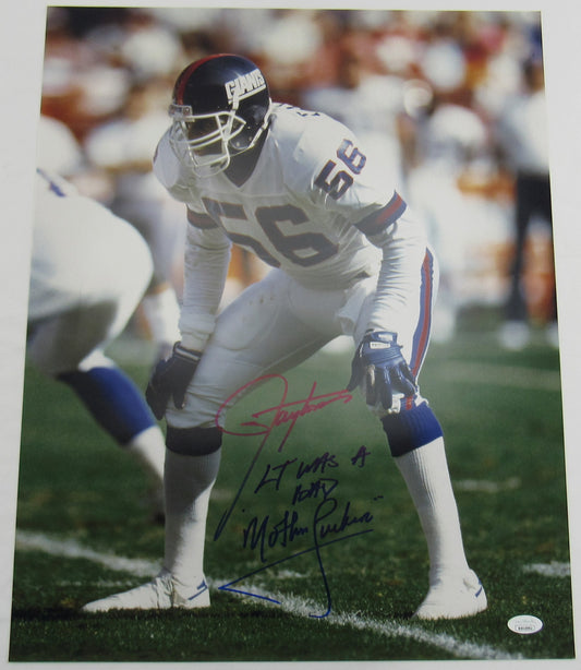 Lawrence Taylor Signed Auto Autograph 16x20 Photo w/ Insc JSA Witness COA II