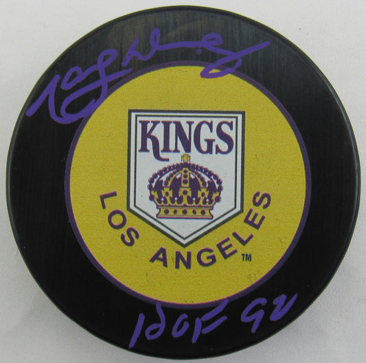 Marcel Dionne Signed Auto Autograph Kings Logo Hockey Puck JSA Witness COA
