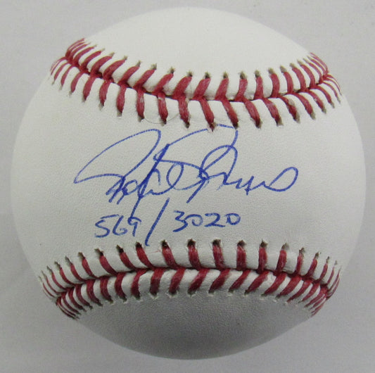 Rafael Palmeiro Signed Auto Autograph w/ 569/3020 Insc Rawlings Baseball JSA Witness COA