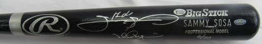 Sammy Sosa and Mark McGwire Dual Signed Rawlings Baseball Bat MLB Holo