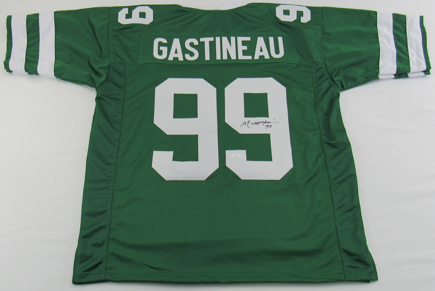 Mark Gastineau Signed Auto Autograph Replica Jets Jersey JSA Witness COA