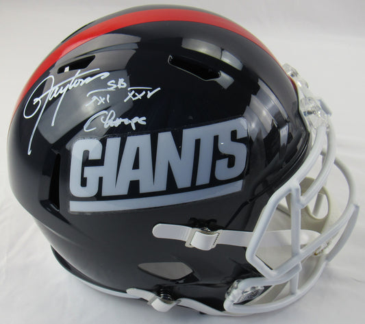 Lawrence Taylor Signed Auto Autograph Giants Helmet Replica w/ Insc JSA Witness COA III