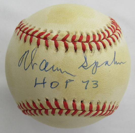 Warren Spahn Signed Auto Baseball JSA CI59446