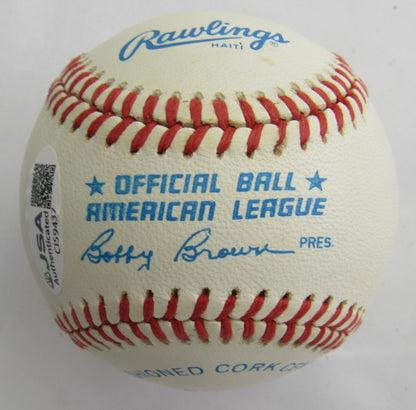 Gene Woodling Signed Auto Baseball JSA CI59437 - peistine sold 11-26