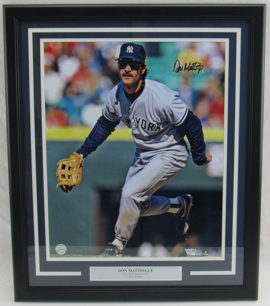 Don Mattingly Signed Auto Autograph Framed 16x20 Photo Fanatics COA II