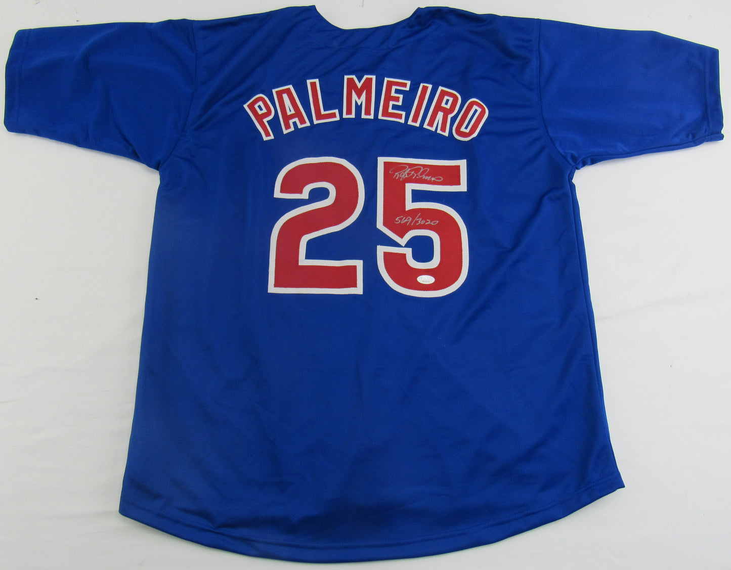 Rafael Palmeiro Signed Auto Autograph Replica Cubs Jersey w/ Inscription JSA COA