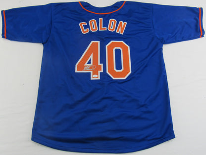 Bartolo Colon Signed Auto Autograph Replica Mets Jersey Silver Signature JSA COA