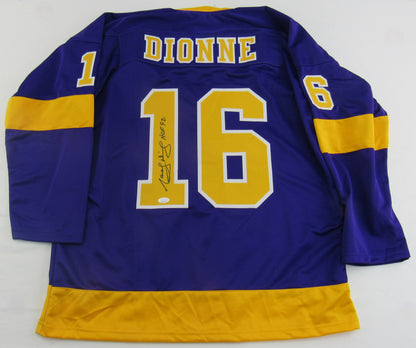 Marcel Dionne Signed Auto Autograph Replica Kings Hockey Jersey w/ Insc JSA COA