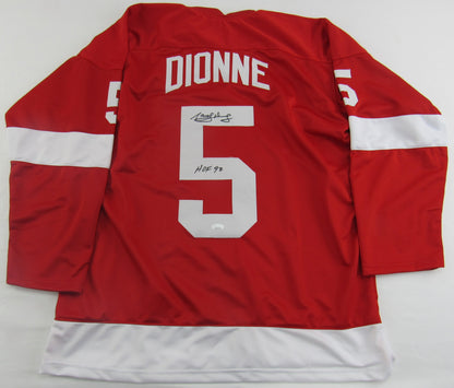 Marcel Dionne Signed Auto Autograph Red Replica Kings Hockey Jersey w/ Insc JSA COA