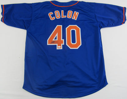 Bartolo Colon Signed Auto Autograph Replica Mets Jersey Blue Signature JSA COA