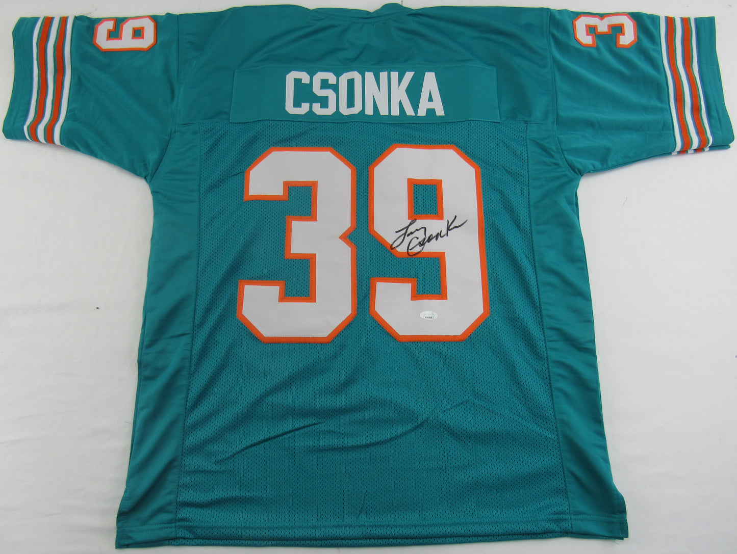 Larry Csonka Signed Auto Autograph Replica Dolphins Jersey JSA COA