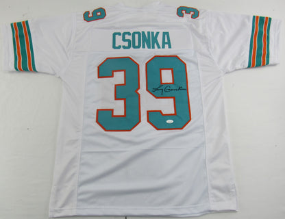 Larry Csonka Signed Auto Autograph Replica Dolphins Jersey JSA Witness WB029857