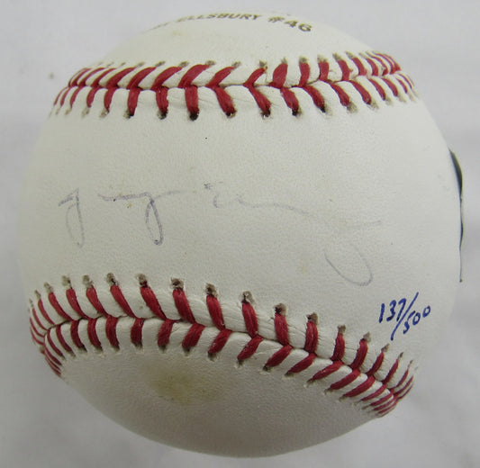 Jacoby Ellsbury Signed Auto Baseball - Mounted Memories Holo