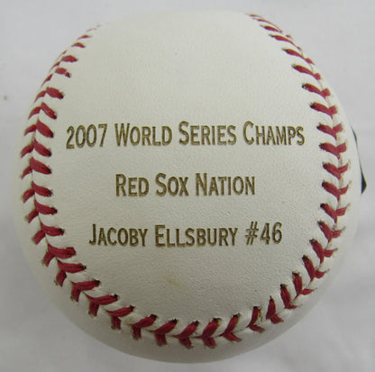 Jacoby Ellsbury Signed Auto Baseball - Mounted Memories Holo