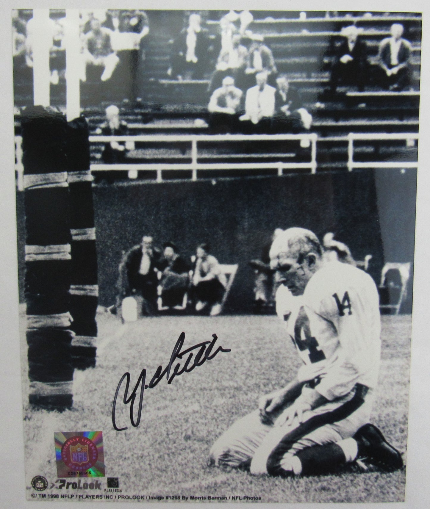 Y.A. Tittle Signed Auto Autograph 8x10 Photo I