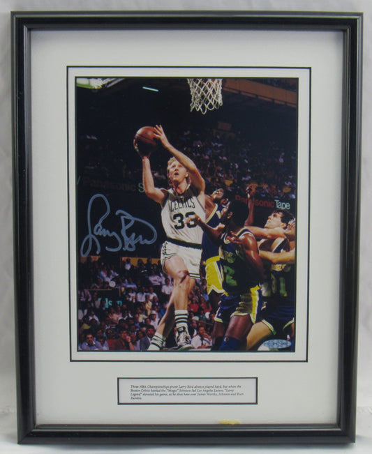 Larry Bird Signed Framed 8x10 Photo UDA - UDE17600