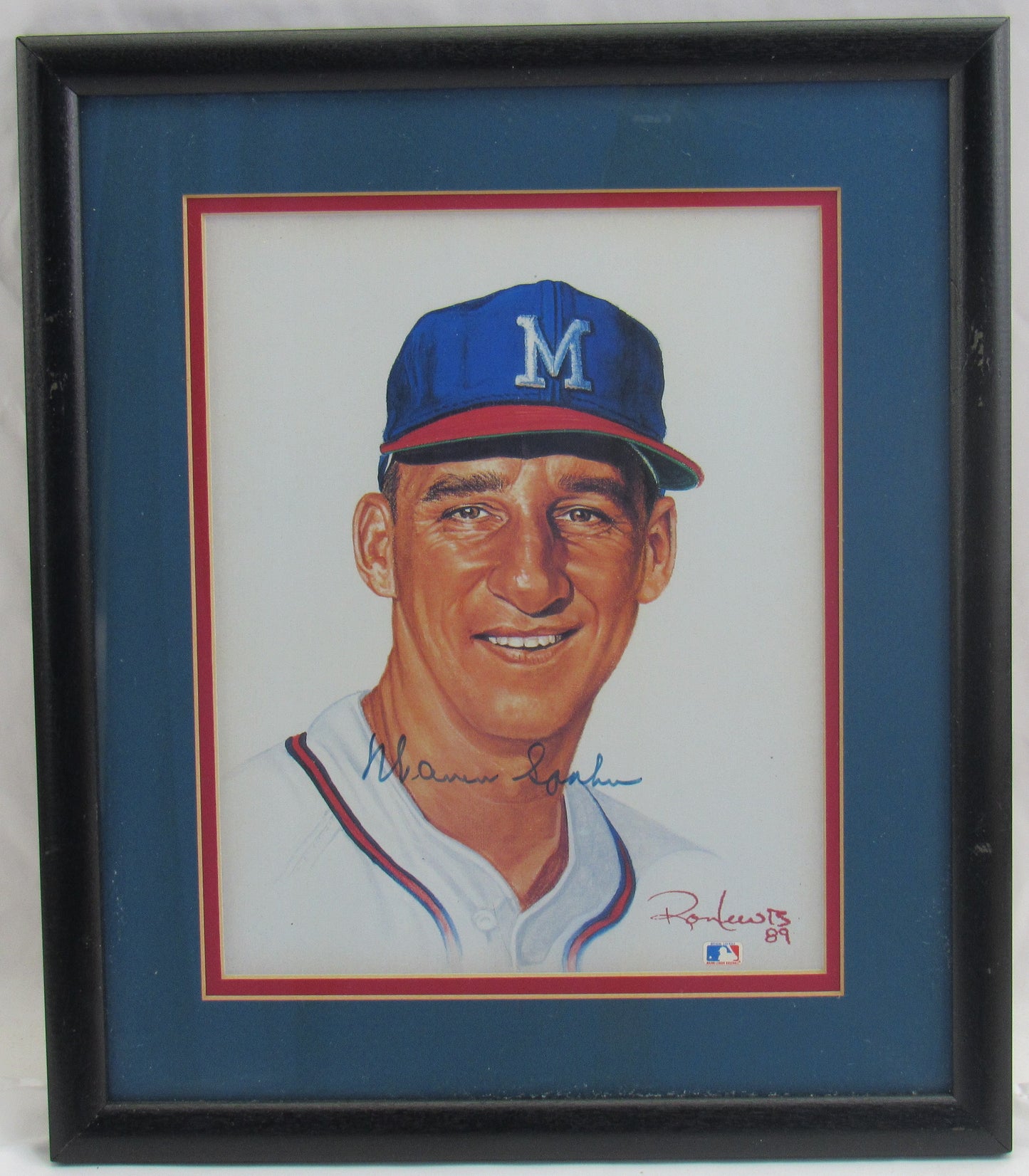 Warren Spahn Signed Framed 8x10 Photo JSA P80034