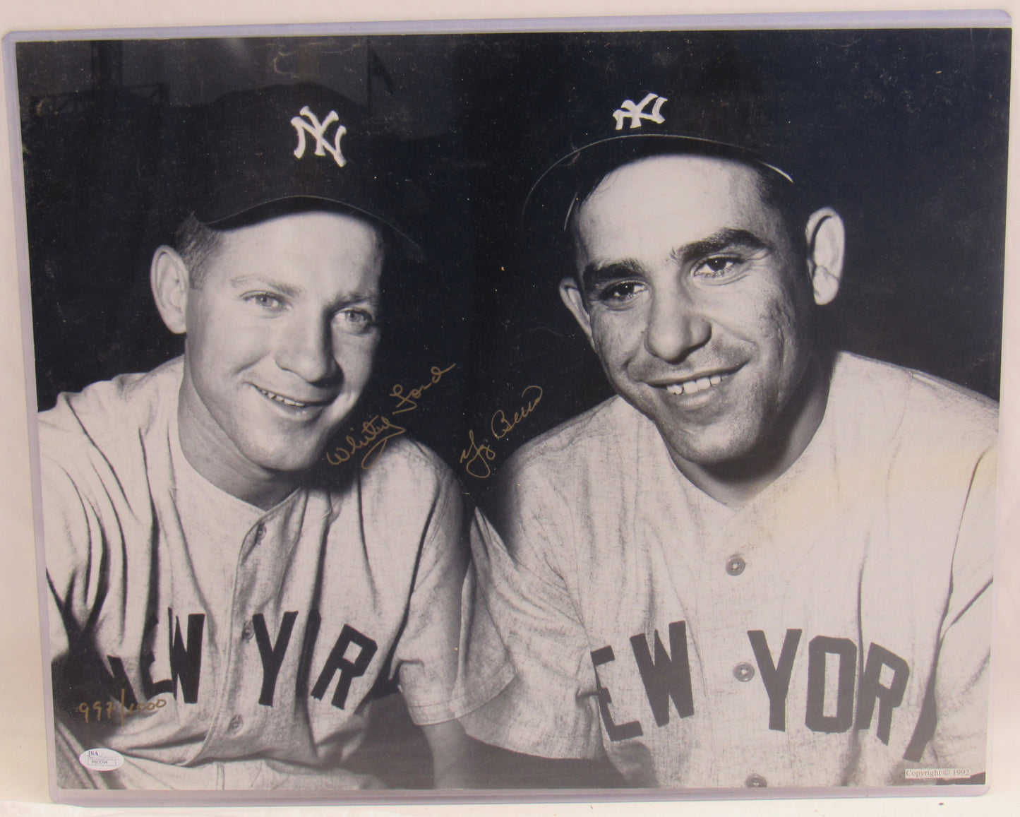 Whitey Ford Yogi Berra Signed 16x20 Photo JSA P80094
