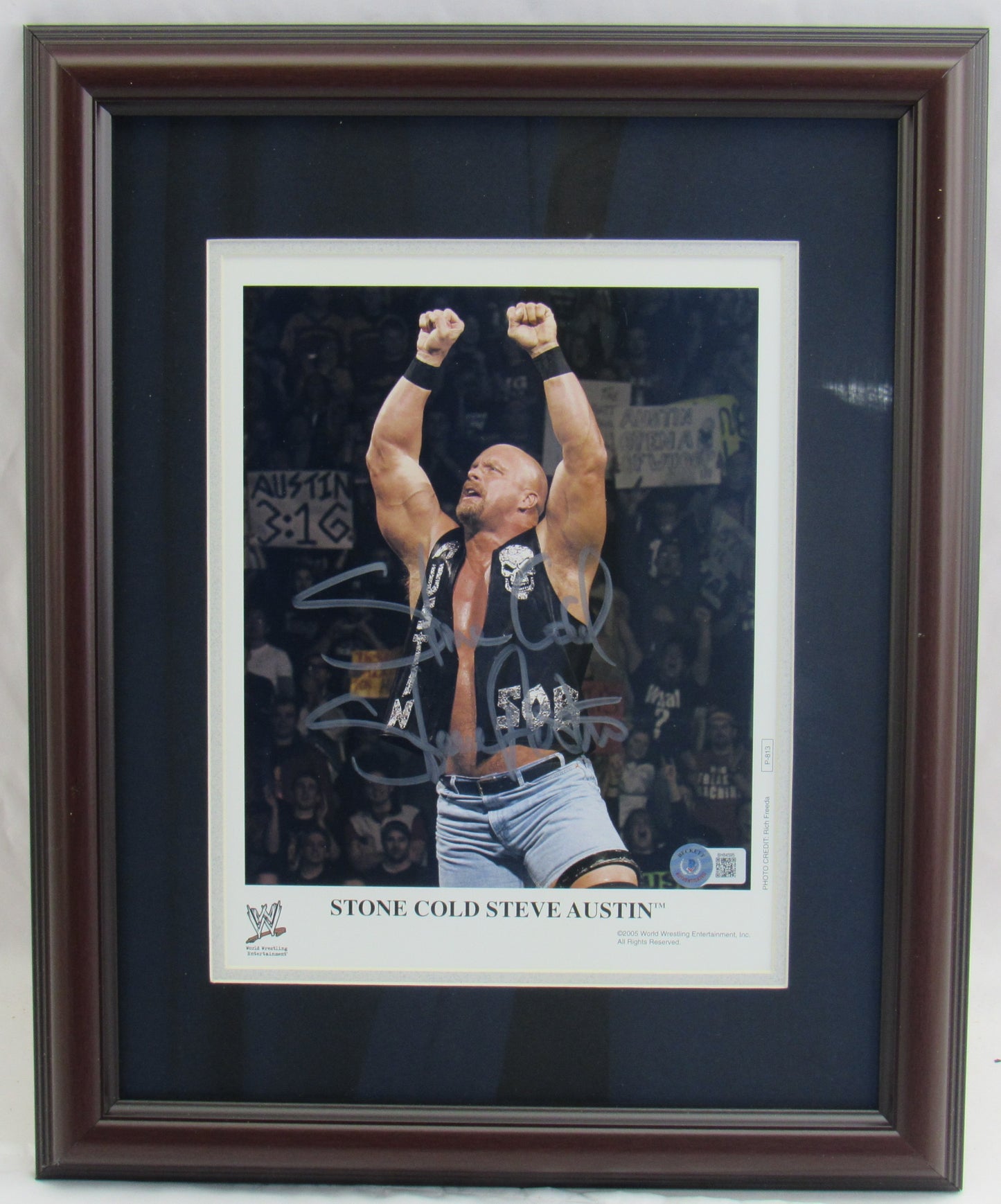 Stone Cold Steve Austin Signed Framed 8x10 Photo Beckett Holo BH84595