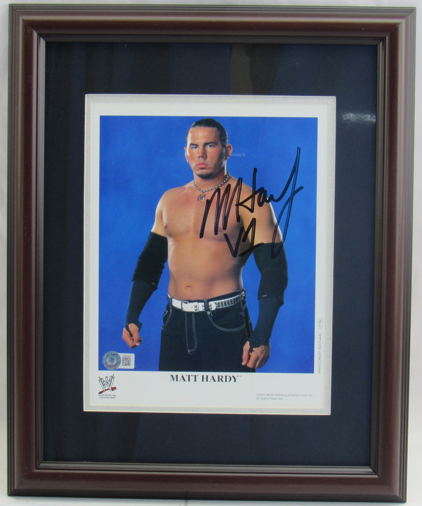 Matt Hardy Signed Framed 8x10 Photo Beckett Holo