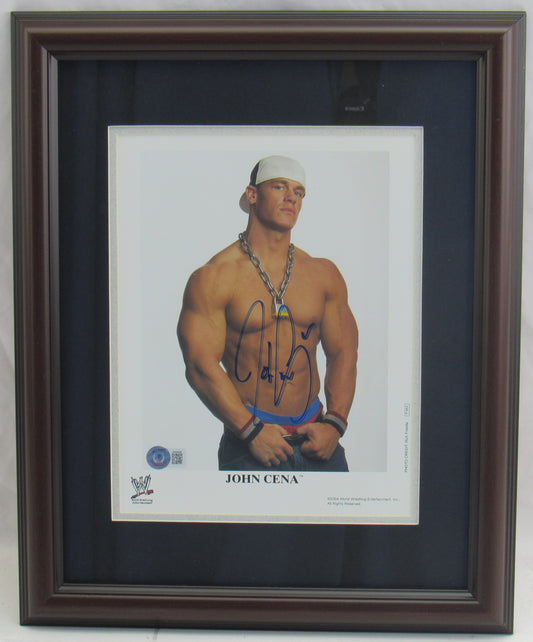 John Cena Signed Framed 8x10 Photo Beckett Holo