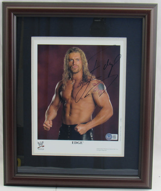Edge Signed Framed 8x10 Photo Beckett Holo