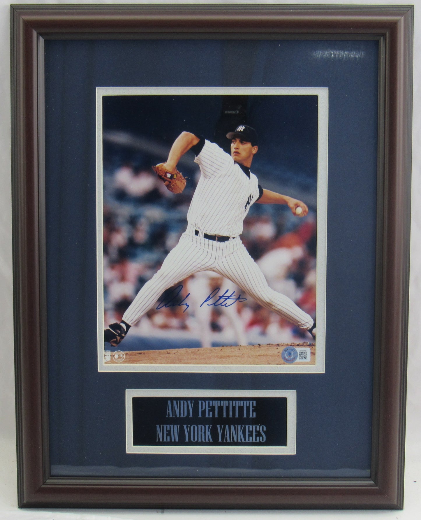 Andy Pettitte Signed Framed 8x10 Photo Beckett Holo