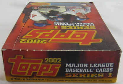 2002 Topps Baseball Series I Wax Box - 18 Total Packs
