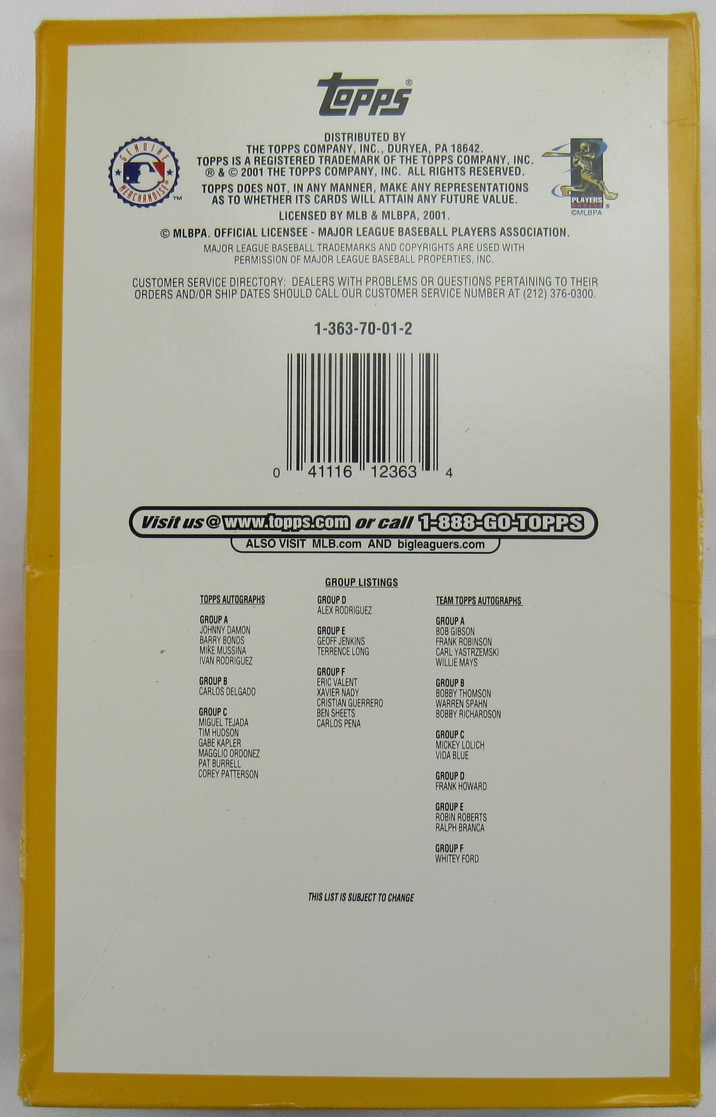 2002 Topps Baseball Series I Wax Box - 18 Total Packs