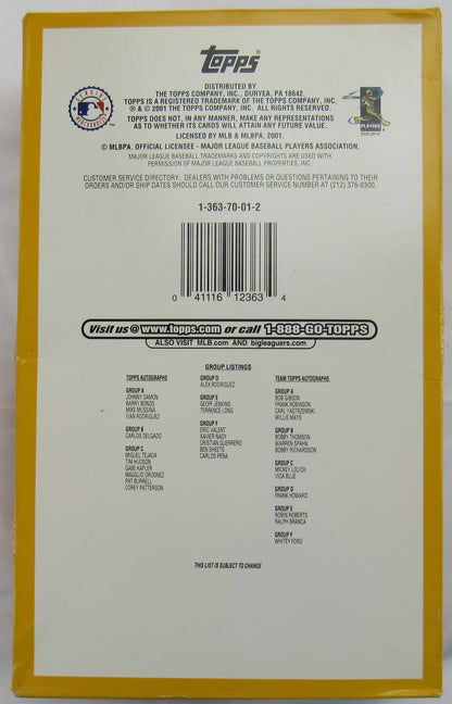 2002 Topps Baseball Series I Wax Box - 18 Total Packs