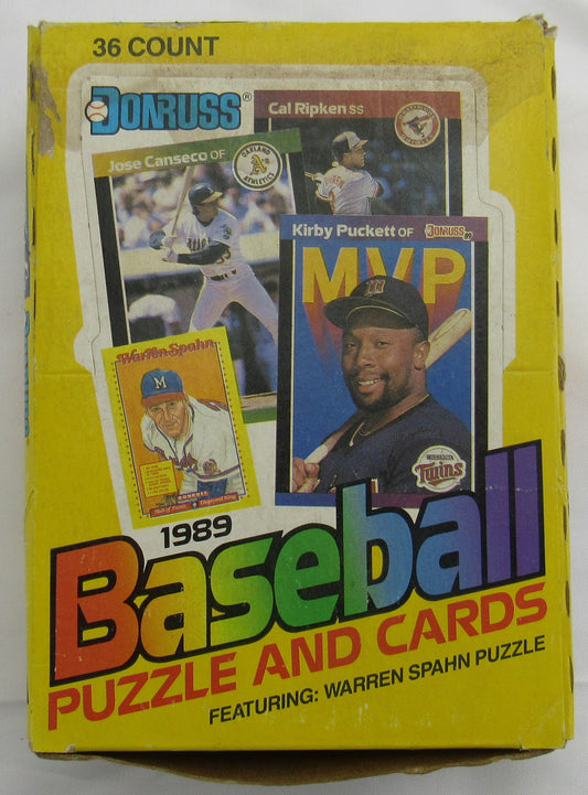 1989 Donruss Baseball Wax Box - 36 Ct Box