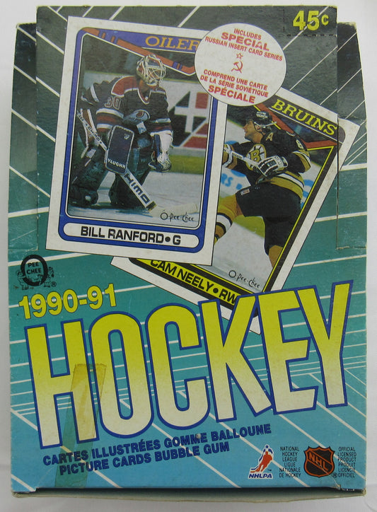 1990-1991 OPC O-PEE-CHEE HOCKEY NHL UNOPENED WAX PACKS BOX 36 PACKS