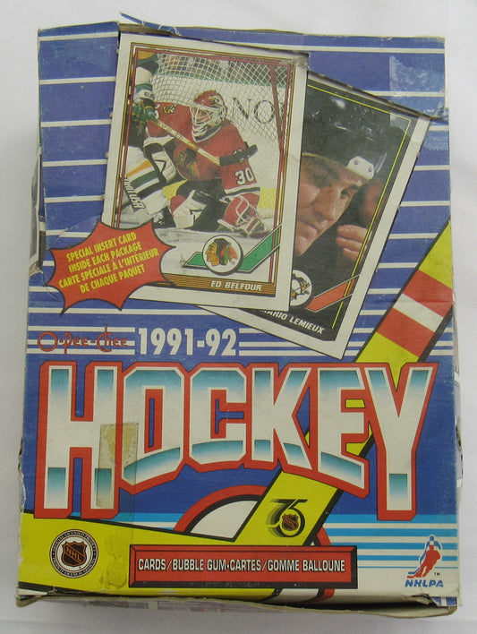 1991-92 O-Pee-Chee Hockey Wax Box